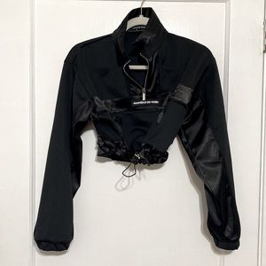 Cropped satin sweatshirt, size S, made by MDV (a French brand). Never worn.
